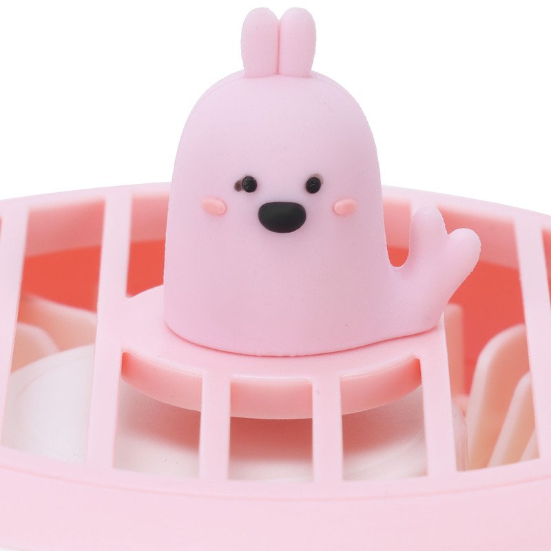 Pink USB Neck Fan Mini Portable Desktop Foldable Fan for