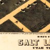 Amtigous Maps BIG Salt Lake City Utah in 1870 Birds