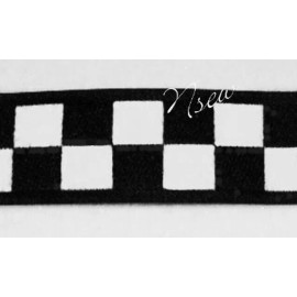 Nascar Advantage 5 yds Nascar Checkered Flag Jacquard Woven Ribbon Trim-Race Car Motorcycle Party