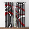 Jekeno Geometry Swirls Modern Blackout Curtains - Abstract Art Fashion