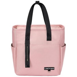 Lonchera Termica Impermeable - Bolsa de Almuerzo Aislada Porta Alimentos Nevera Portátil, Hermética Porta Fiambrera Plegable Hielera con Bolsillos Laterales, A Prueba de Fugas para Adultos Mujer