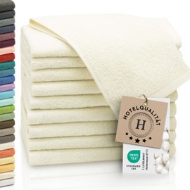 Zollner Set of 10 Guest Hand Towels - 30 x 50 cm, Cotton - 086