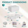 Wisuce Bamboo Under Bed Storage Containers- Underbed Organizer with Wheels