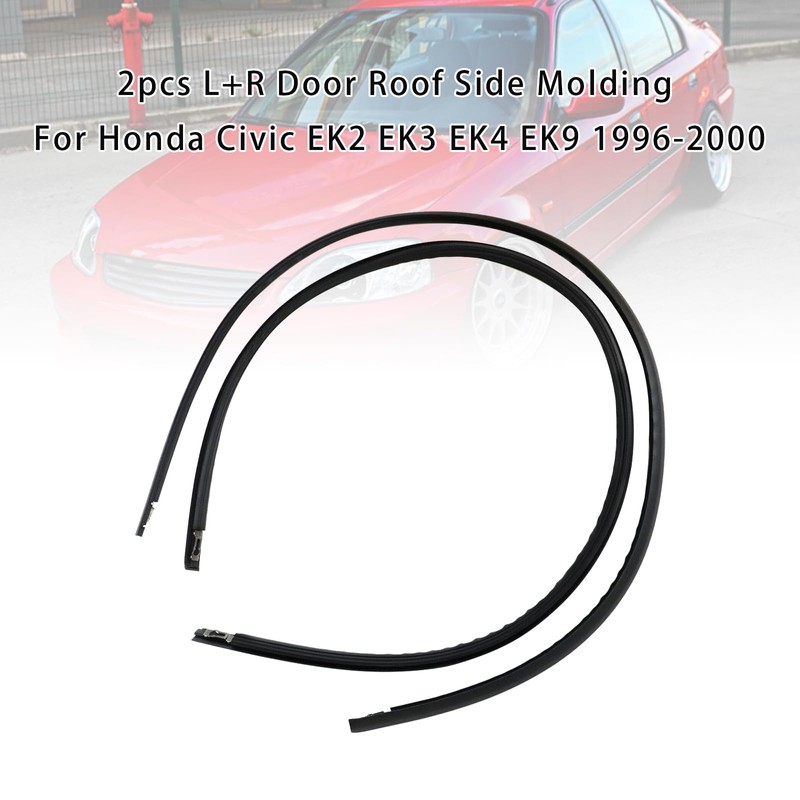 Topteng 2pcs L+R Door Roof Side Molding passend für Honda