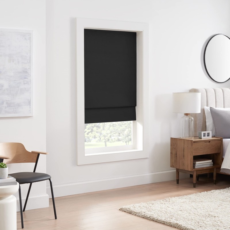 ECLIPSE Kylie Total Privacy Blackout Cordless Lined Window Roman Shade