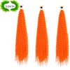 Curly Crochet Hair Extensions Orange Passion Twist Braids 24Inch Long