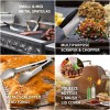 Anmarko Metal Spatula Set - Griddle Accessories kit - Grill