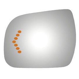 Burco 4375S Driver Side Power Replacement Mirror Glass with Lasered Holes to use with Factory Turn Signal Indicator for 2011-2013 TOYOTA SIENNA