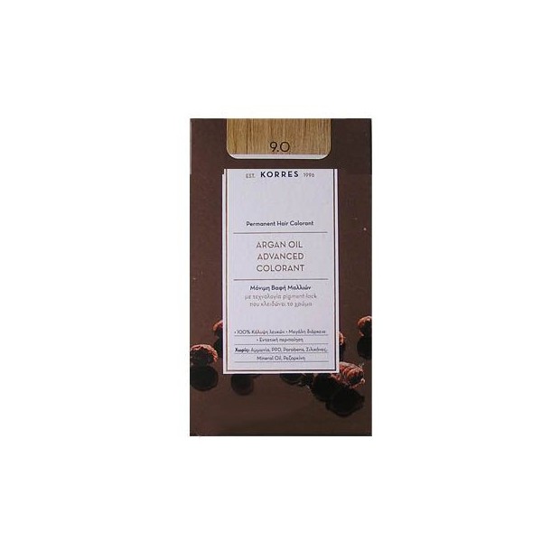 Korres Argan Oil Advanced Colorant 50ml Permanent Hair Colorant 9.0