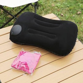 Cuscino da campeggio gonfiabile ultraleggero, cuscino da viaggio ergonomico con pompa a mano integrata, 100 g, leggero, compatto per esterni, spiaggia, tenda, aereo, accessori da campeggio e accessori