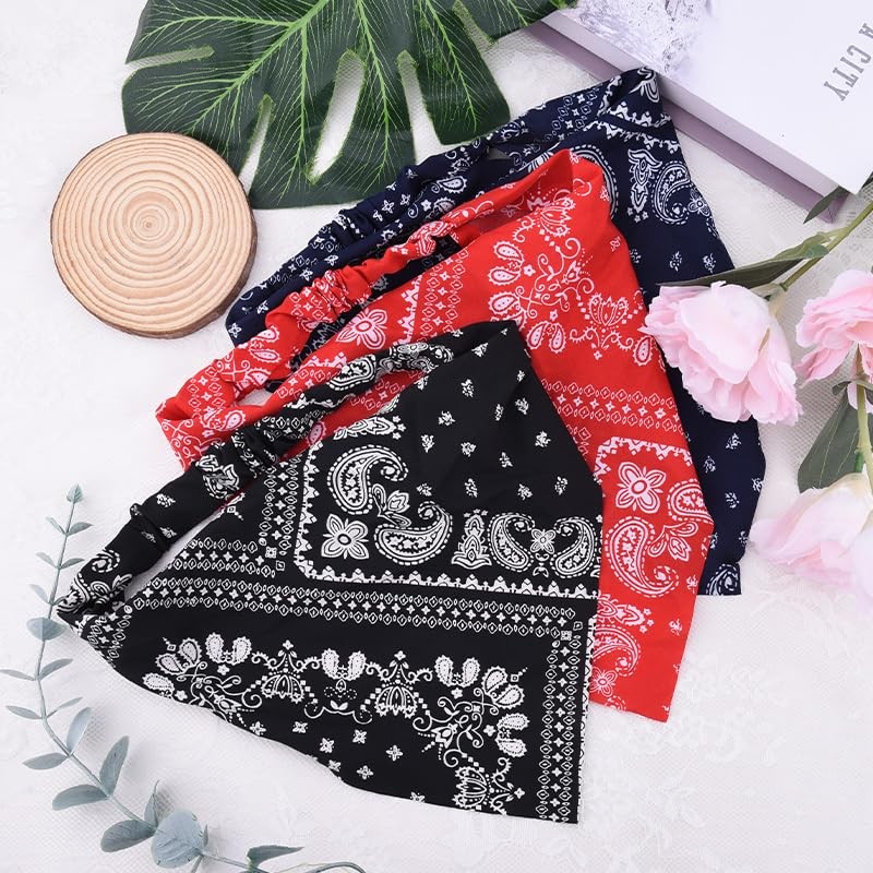 Xiyantiji Elastic Hair Scarf Headbands Bandanas Head Kerchief for Women