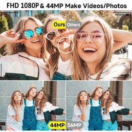 Digital Camera 1080P Autofocus Compact Digital Camera with 32G SD Card 48MP, 16X Digital Zoom Mini Camera with 2.4" LCD Screen for Kids,Adult,Beginners