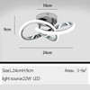 HOUZEE Ceiling Lamp Small Elegant Unique Silver LED Light Fixture