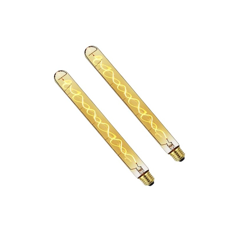 WOPARU Long Test Tube Spiral Vintage Edison Filament Light Bulb，T10/T32