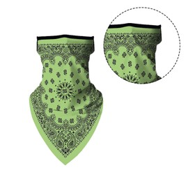 Trimming Shop Unisex Bandana Face Mask with Ear Loops Face & Neck Covering Dust Wind Protection Scarf Washable Breathable Reusable Run Walk Motorcycle Outdoor Paisley Green