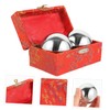 Gatuida 1 Set Metal Hand Massage Balls Baoding Balls for