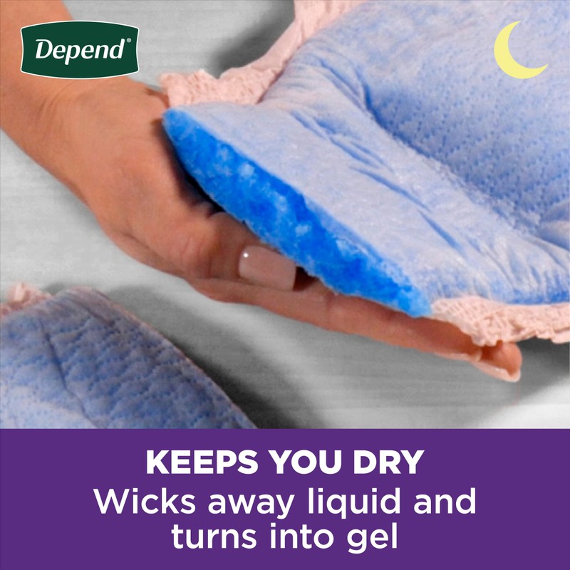 Depend Night Defense Adult Diapers, Incontinence & Postpartum Bladder Leak