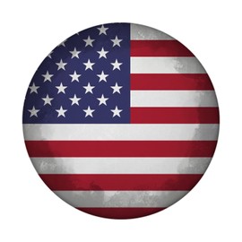 USA Flag Magnet Round Beautiful Round Magnet with Flag Motif for Hanging Travel Photos or Souvenir Decoration for the Fridge