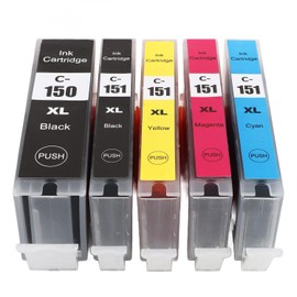 Cartucho de Tinta 150 XL 151 XL con Tinta para Impresora MG5410 MG5510 MG5610 MG6310 MG6410 MG6610 MG7110 MG7510 IP7210 IP8710 MX721 IX6810 (BK BK C M Y 5 colores)