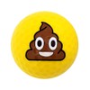 Navika Golf Balls - Poop Emoji Imprint on Bright Yellow