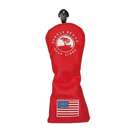 Golf Headcover Driver 440cc 460cc Wood Utility Conversion Tag UT Cover Putter Cover Waterproof (Red, Wood)