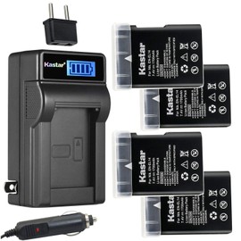 Kastar 4-Pack EN-EL14 Battery and LCD AC Charger Compatible with Nikon BG-2V 905-19050-00000-01, D5100/D5200/D5300, BG-2G 905-19023-00000-01, D5500/D5600, BG-2TIR 905-19035-00000-01 Battery Grip