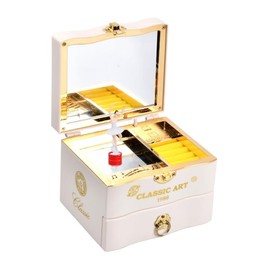 Rapidbok Music Box Music Jewellery Box with Extendable Drawer, Music Box Ballerina Jewellery Box with Music Box, Musical Jewellery Box for Girls, Children, Gifts