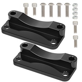 MokitDora - Kit de reubicación de soporte de guardabarros delantero de 20 mm para Harley Touring Road King Street Electra Glide FLHR FLHT 1993-2013 21 modelos de ruedas de 21 pulgadas, color negro