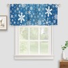 Gaakvrr Christmas Valance Curtains for Windows, Snowflake Elegant Blue Kitchen