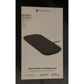 mophie 409903633 Dual Wireless Charging Pad For Qi-Enabled Devices