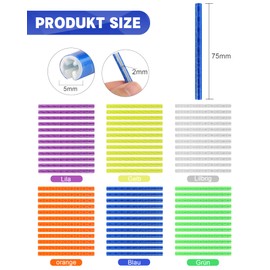 aimu Colourful Bicycle Spoke Reflector Set, 72 Reflectors, 360° All-Round Visibility, Easy Assembly, 75 mm Length, Durable and Waterproof, Reusable, Suitable for All Bicycle Types