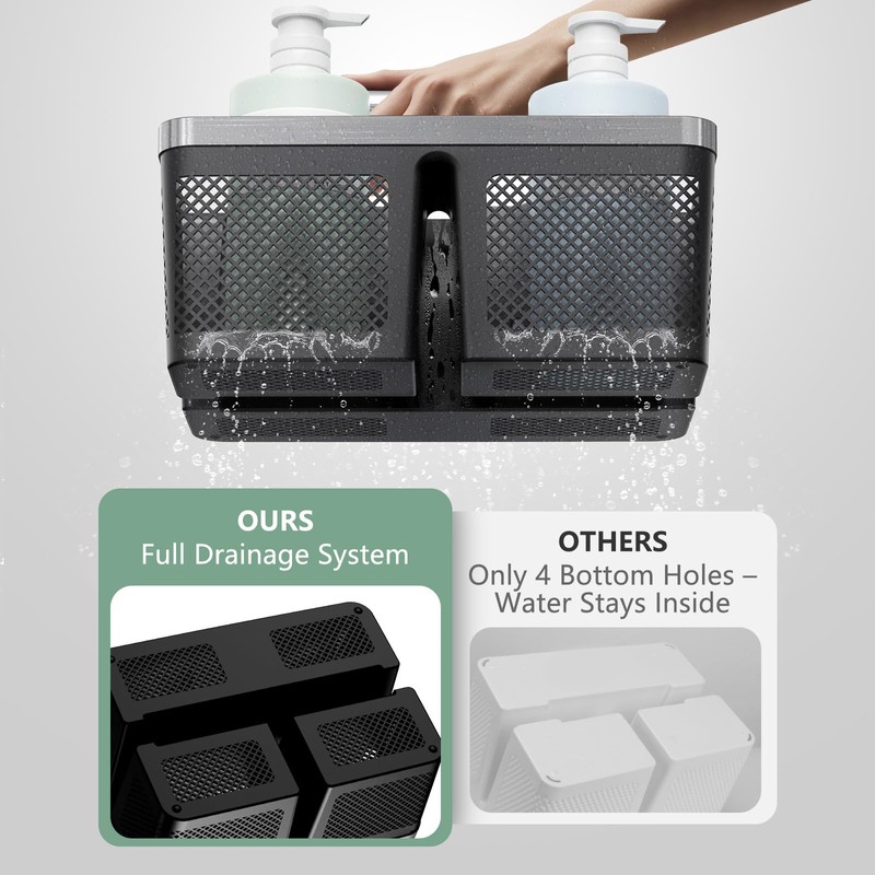 2Pack Shower Caddy Dorm: Portable Bathroom Caddy Organizer with Handle,