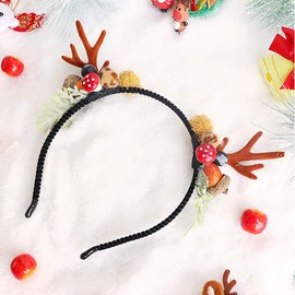 Aceorna Christmas Headbands Cute Reindeer Antlers Headband Xmas Hair Hoop Elk Deer Headpiece Anter Headdress Decoration Holiday Costume Headwear Christmas Hair Accessories for Women