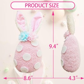 Easter Christmas Tree Topper Decorations, 9 Inches Large Easter Christmas Tree Ornaments Bunny Egg for Home Indoor Party