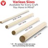Unfinished Birch Dowel Rods for Crafts – 25-Pack, 3/8 x