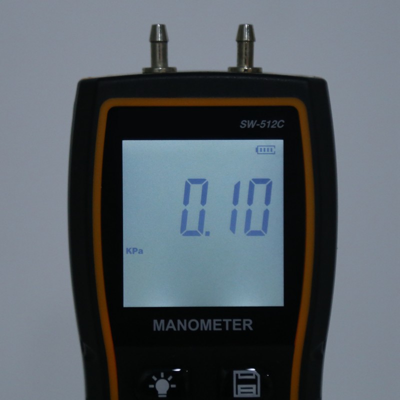SW‑512C Digital Manometer HVAC Air Pressure Meter Gauge Differential Air