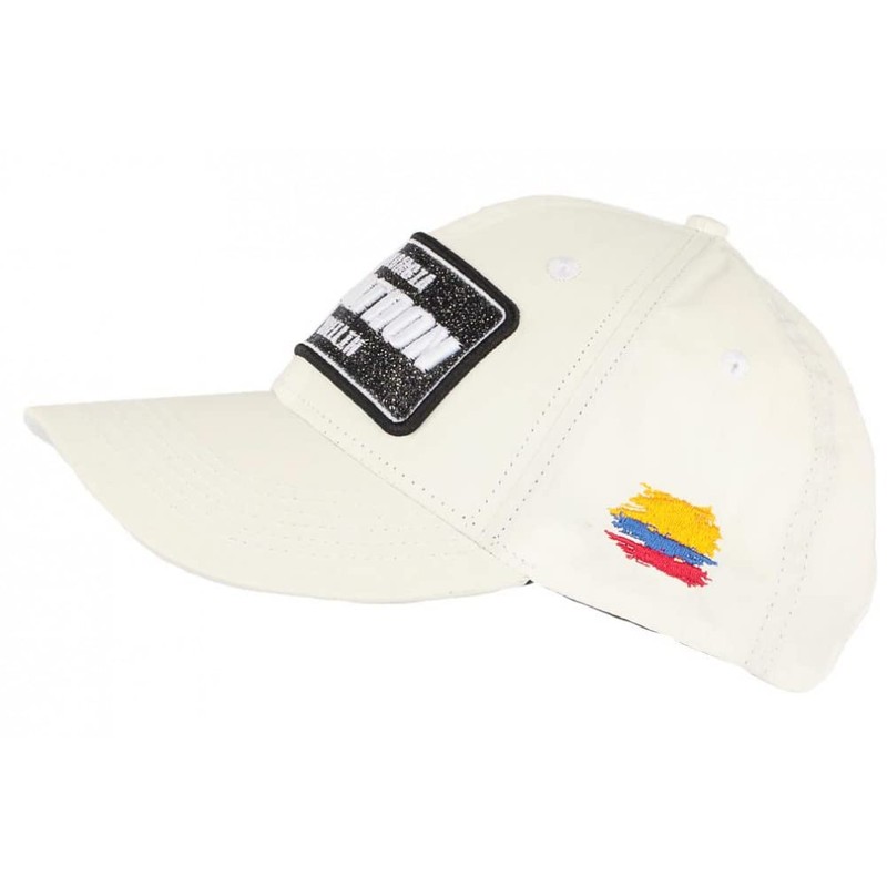 Cap El Patron White Streetwear Rhinestone Black Medellin Colombia Baseball