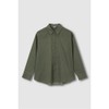 JAJU [JAJU/Jaju] Women's Light Cotton Long-Sleeve Shirt_Khaki