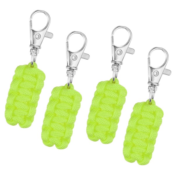 uxcell 4pcs Paracord Zipper Pulls, Paracord Lanyard Keychain for Backpacks,