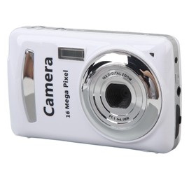 Digital Camera, 1080P 16MP Vlogging Camera 16X Zoom Anti Shake Auto Focus Portable Point Shoot Camera for Teens Adult Beginner (White)