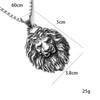 xuanhang Unisex Stainless Steel Lion Head Pendant Necklace for Men