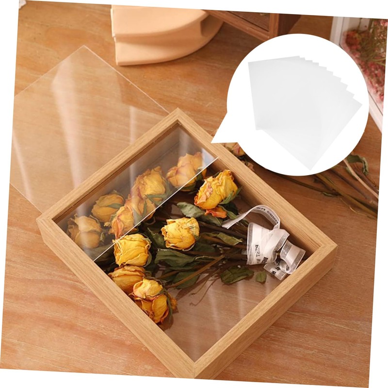 CIYODO 10 Pack Rigid PVC Sheets Transparent Plastic Sheets Frosted