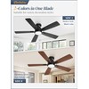 Fanbulous 46 inch Ceiling Fans with Lights, Flush Mount Ceiling
