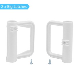 KISKIZ Retractable Baby Gate Replacement Parts Kit (White) Retractable Pet Gate Hardware Full Set Wall Mounting Accessories with Brackets Anchors and Screws Baby Gate Accessories Retractable Dog Gate