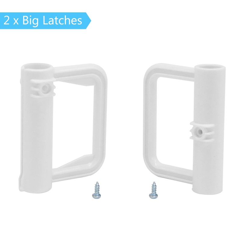KISKIZ Retractable Baby Gate Replacement Parts Kit (White) Retractable Pet