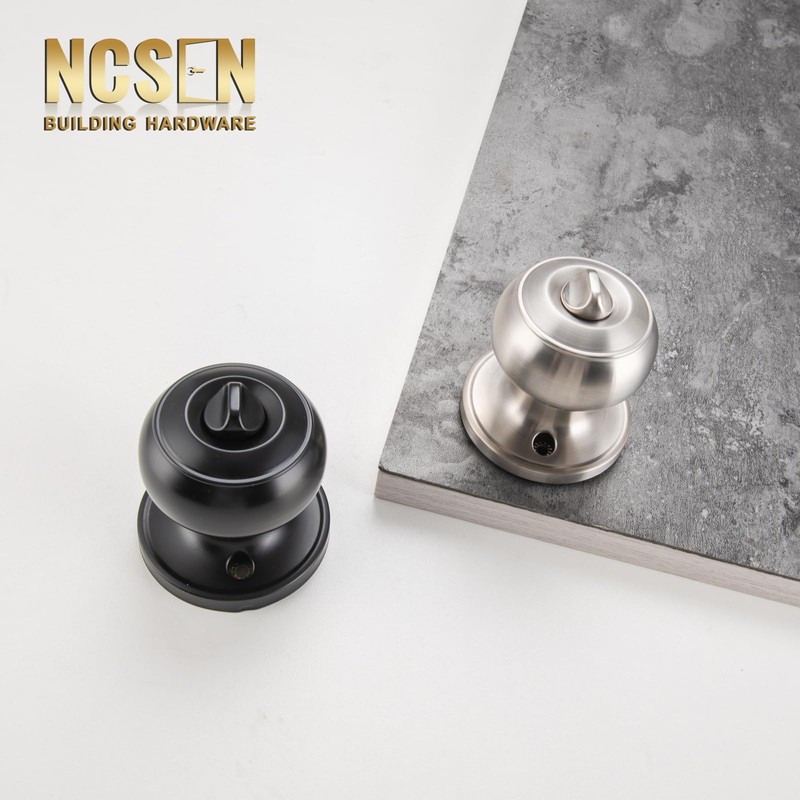 NCSEN 6 Pack Black Door Knobs Interior Keyless,Door Knobs for