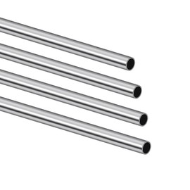 Eoiips 3/4" OD 304 Stainless Steel Tube, Thickened 304 Stainless Steel Seamless Tubing Round Metal Pipe, 5.9" Length Industrial Metal Straight Tube, 4 Pcs