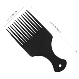 4pcs Afro Pick Comb,Black Plastic Afro Hair Comb,Afro Comb,Afro Combs For Men,Afro Comb For Curly Hair,Afro Hair Comb,Afro Combs For Women,Afro Hair Pick Comb Wide Tooth Comb,Afro Comb Set,Hair Comb