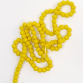 Yellow Mini Felt Ball Pom Pom Garland, Pre-Strung Yellow Birthday Decorations 115 Handcrafted Wool Balls 6 Feet for Easter Garland, Lemon Party Decorations, Summer, Sunflower Decor, or Bridal Banners