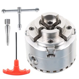 mitoharet 2.75 In 4-Jaw Chuck Self-Centering Keyed Lathe Chuck with 1-Inch x 8TPI Thread for Lathe Mini Milling Iron CNC Machine